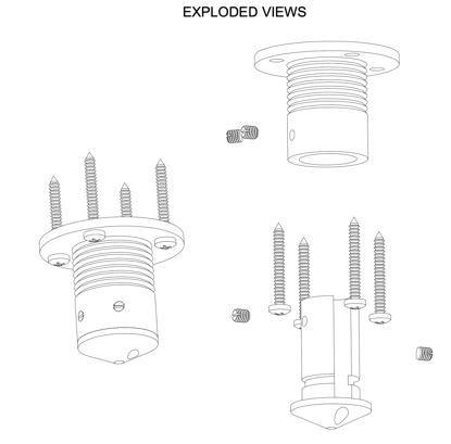 Ingenious Plaster-in - Chandelier Wire Suspension Nodes